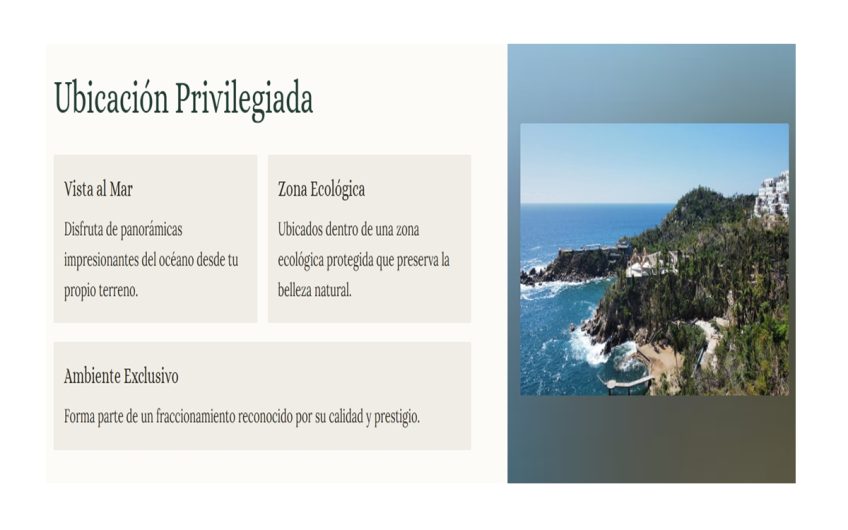TERRENOS RESIDENCIALES CON VISTA AL MAR