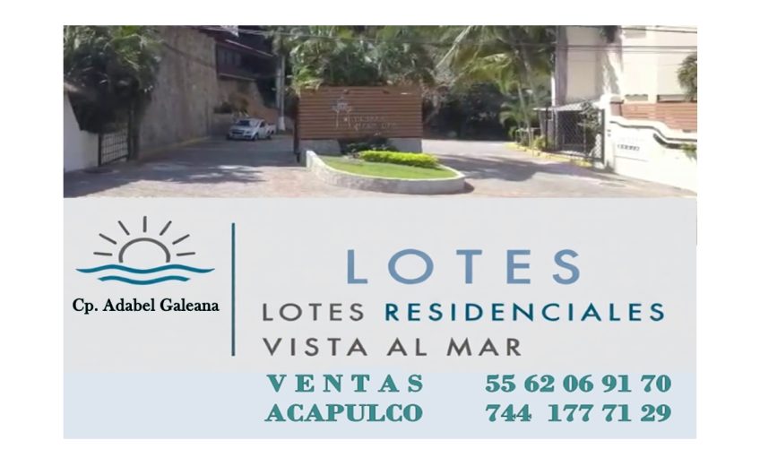 TERRENOS RESIDENCIALES CON VISTA AL MAR