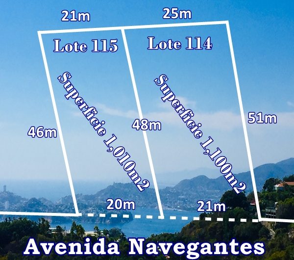 Dos terrenos residenciales con vista