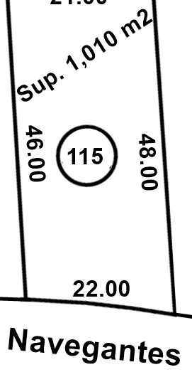 Terreno Residencial 115 con vista al mar