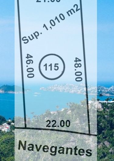 Terreno Residencial 115 con vista al mar